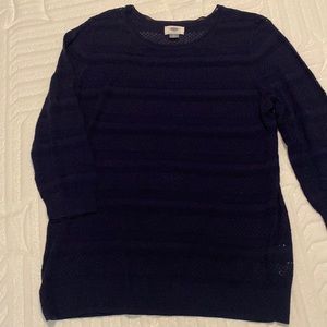 3/4 sleeve navy tunic sweater
